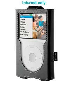 ipod Classic Black Leather Sleeve
