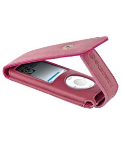 ipod Nano 4G Pink Leather Case