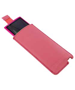 ipod Nano 4G Pink Leather Slip Case