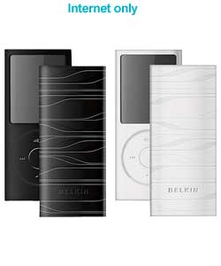 iPod Nano Black and White Textured Silicon Sleeve