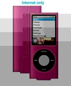 ipod Nano Pink Leather Sleeve