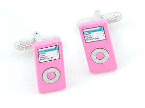 ipod Pink Ladies Cufflinks