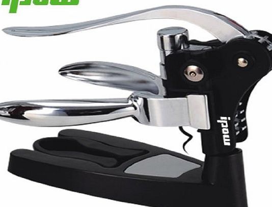 Zinc Alloy Deluxe Lever-Arm Rabbit Corkscrew Premium Wine Bottle Opener with Foil Cutter