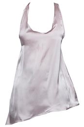 IRIS Satin Look Zip Back Racer Blouse