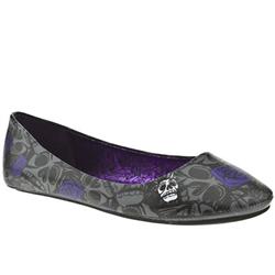 Iron Fist Female Muerte Punk Flat Manmade Upper in Silver and Black