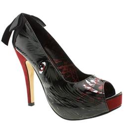 Female Wolfbeater Peep Manmade Upper Evening in Black and Red