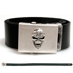 Iron Maiden Eddie Face Badge Buckle Belt