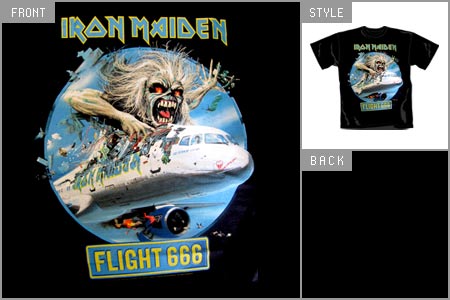 iron maiden (Flight 666) T-shirt brv_12482062_P_D