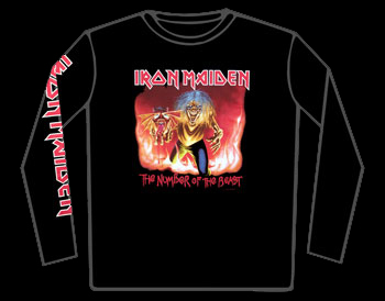 Iron Maiden Number Of Single Long Sleeved