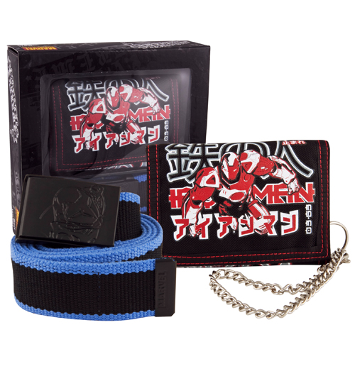 Ironman Marvel Wallet and Belt Gift Set