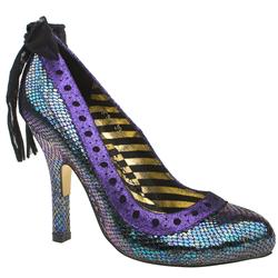 Irregular Choice Female Cortesan Snake Leather Upper Evening in Green