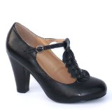 Garage Shoes - Salut - Womens Medium Heel Shoe - Black Size 5 UK