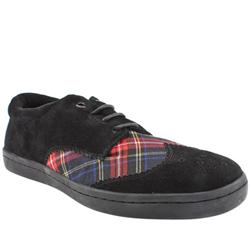 Irregular Choice Male Pratster Suede Upper Casual Shoes in Black