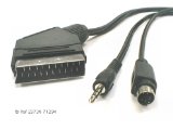 IS Electronics 21 Pin Scart Plug / S-Video and 3.5mm Stereo Jack Plug Audio Video