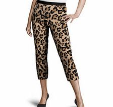 Isaac Mizrahi Animal print ankle trousers