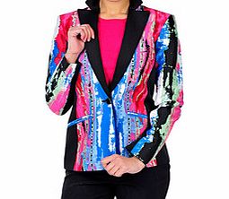Isaac Mizrahi Multi-coloured painterly blazer