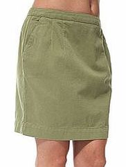 Isabella Oliver Khaki cotton twill skirt