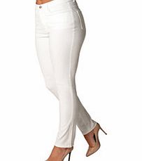 Isabi White cotton blend stretch jeans