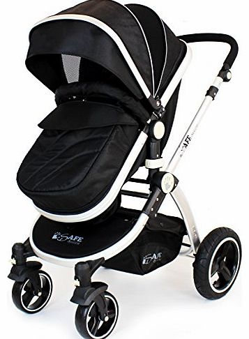 iSafe 2 in 1 Baby Pram System (Black)