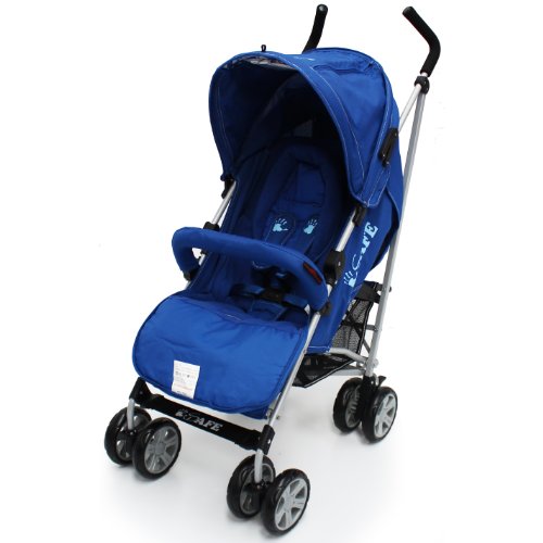 iSafe buggy Stroller Pushchair - Navy Complete With HeadSupport and Raincover (Bumper Bar Not Inluded)