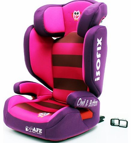 iSafe Carseat ISOFIX Group 2-3 - Owl & Button 15-36kg Child Seat