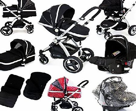iSafe i-Safe System - Black Grey Travel System Pram 