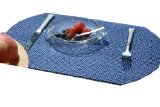 Isagi 6 PLACEMATS and COASTERS in innovative StayPut non-slip fabric (Electric Blue) - Ideal for your home