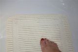 Isagi StayPut Bath Mat in innovative non-slip fabric (Soft White) - soft and durable, its in a class of it