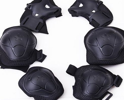 ISAKEN 6PCS Kid Bike Bicycle Cycling Roller Skating Knee Elbow Wrist Sport Protective Gear Safety Protective Pads Sateguard Equipment for Skateboard Biking Mini Bike Riding and Other Extreme Sports Gu