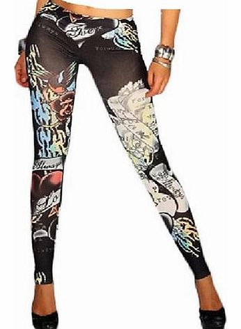 2013 New Sexy Womens Leggings /Jeans Graffiti Jeggings Stretchy Skinny Pants Printed Pattern Legwear Tights, 11 Designs Ladies Fashions Demin Look, ONE Size Super Slim Jeggings, Power Stretch F