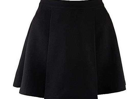 ISASSY School Skirt Girls Box Pleat Navy Uniform Pressure Pleated skirt Slim Thin Pleated Tennis Skirts Mini Dress Black size S UK8