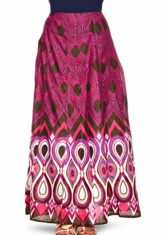 Ishya JSG-025 Maxi Womens Skirt Pink Size 14
