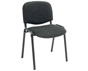 fabric side chair(black frame)