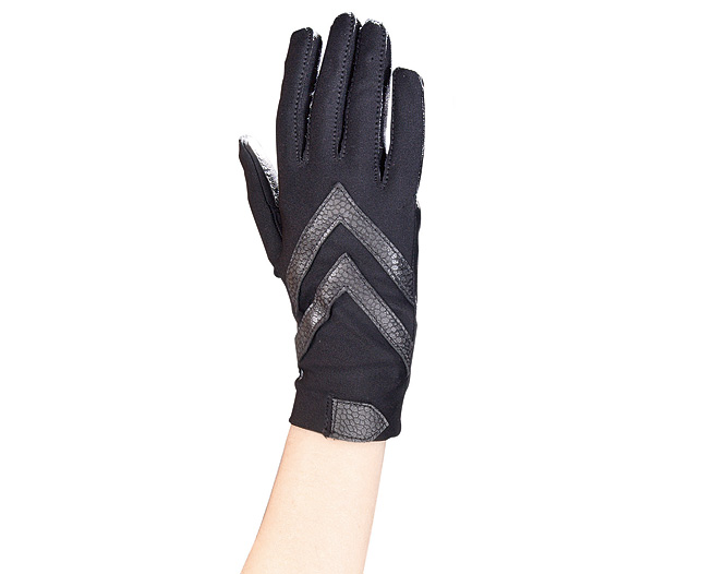 Chevron Gloves - Black