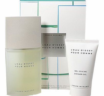 LEau DIssey Pour Homme by Issey Miyake 75ml Eau de Toilette Spray and 75ml Shower Gel