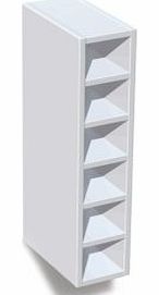 IT Kitchens Gloss White Slab Wine Rack Cabinet