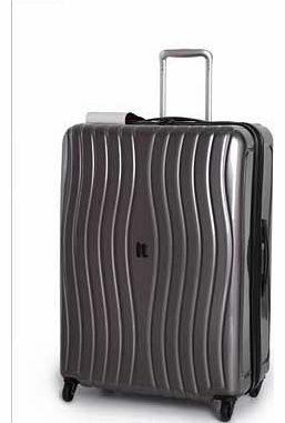 IT Luggage Waves Large 4 Wheel Suitcase - Charcoal