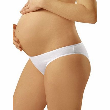 Italian Fashion Maternity Briefs - Made in EU (White, M)