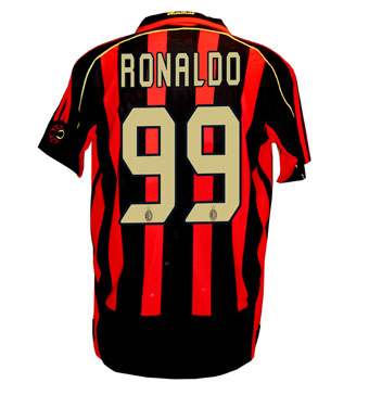 Italian teams Adidas 06-07 AC Milan home (Ronaldo 99)