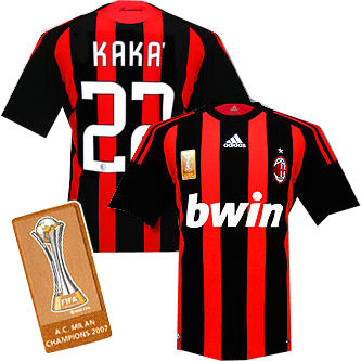 Adidas 08-09 AC Milan Champions home (Kaka 22)