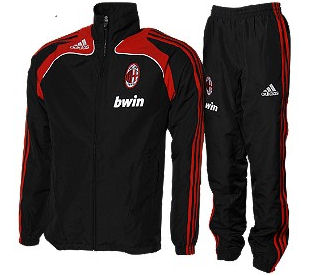 Italian teams Adidas 08-09 AC Milan Presentation Tracksuit (black)