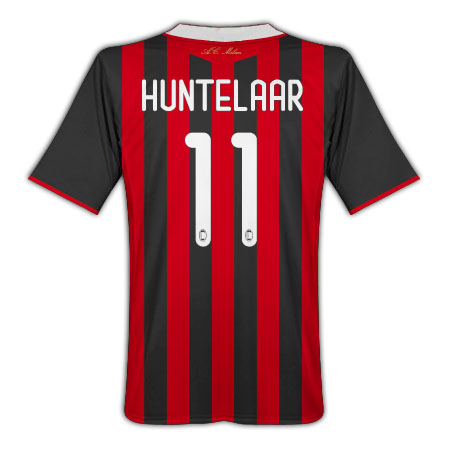 Italian teams Adidas 09-10 AC Milan home (Huntelaar 11)