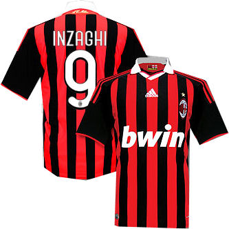 Italian teams Adidas 09-10 AC Milan home (Inzaghi 9)