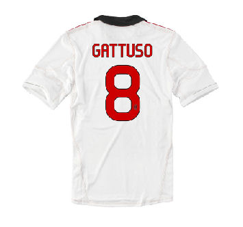 Adidas 2010-11 AC Milan Away Shirt (Gattuso 8)