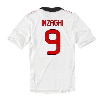 Italian teams Adidas 2010-11 AC Milan Away Shirt (Inzaghi 9)