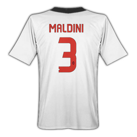 Italian teams Adidas 2010-11 AC Milan Away Shirt (Maldini 3)