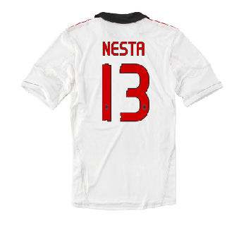 Adidas 2010-11 AC Milan Away Shirt (Nesta 13)