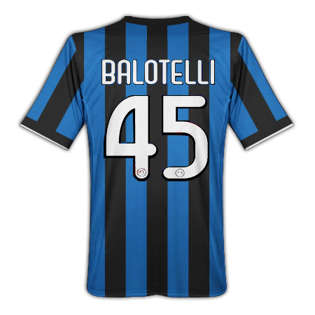 Italian teams Nike 09-10 Inter Milan home (Balotelli 45)