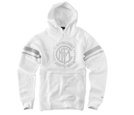 Italian teams Nike 2010-11 Inter Milan Nike Hooded Top (White)