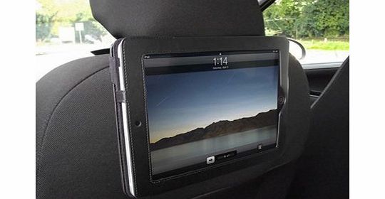 iTALKonline Executive BLACK Wallet FLIP Case Cover with In Car Headrest Mount / Holder For Apple iPad (Wi-Fi and Wi-Fi   3G) 16GB 32GB 64GB, iPad 2, The New iPad 2011 iPad 3, Retina Display iPad 4 (20